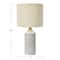 Hello Honey® 23.5" Fluted Cement Desk Lamp with Linen Drum Shade